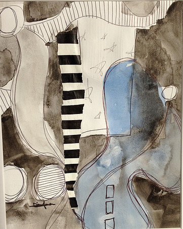 "Earth Angels" #7 9x12 watercolor and mixed media on paper