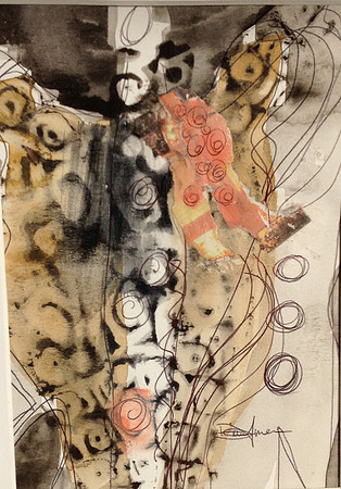 "Earth Angel" #2 6x8 watercolor and mixed media on paper