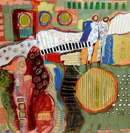 "And the Beat Goes On" 24x24 acrylic on canvas (sold)