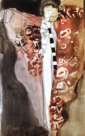 "In Invitation to Fly" 6x9 watercolor and mixed media on paper