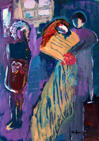 "The Wedding" 8x12 acrylic on paper