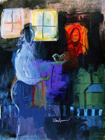 "Holy Encounter" 9x12 acrylic on paper